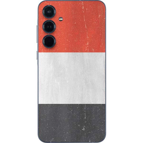 Yemen Flag Distressed Galaxy A55 5G Skin